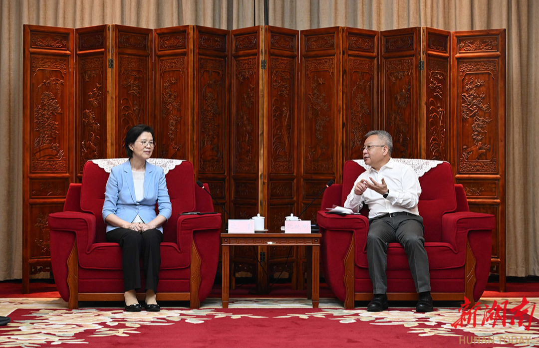 沈晓明与沈莹一行会谈