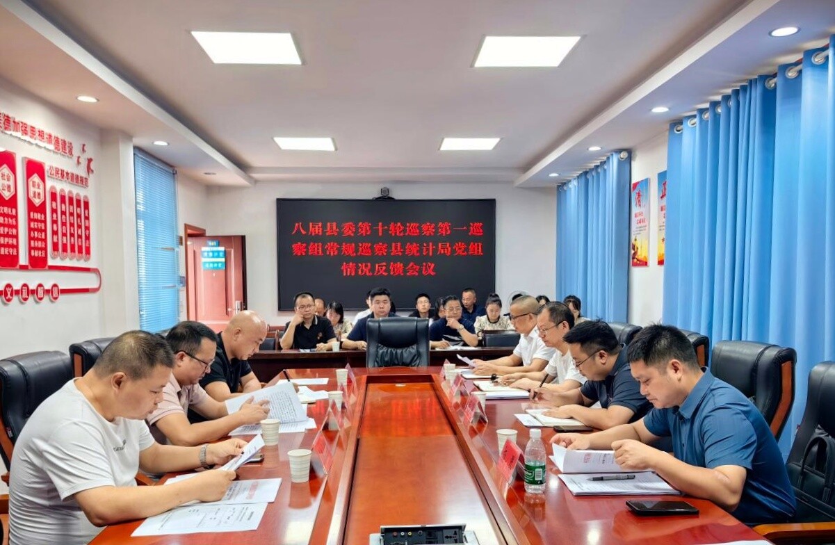 县委第一巡察组巡察县统计局党组情况反馈会召开