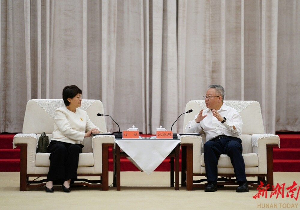 沈晓明与中兴通讯董事长方榕会谈