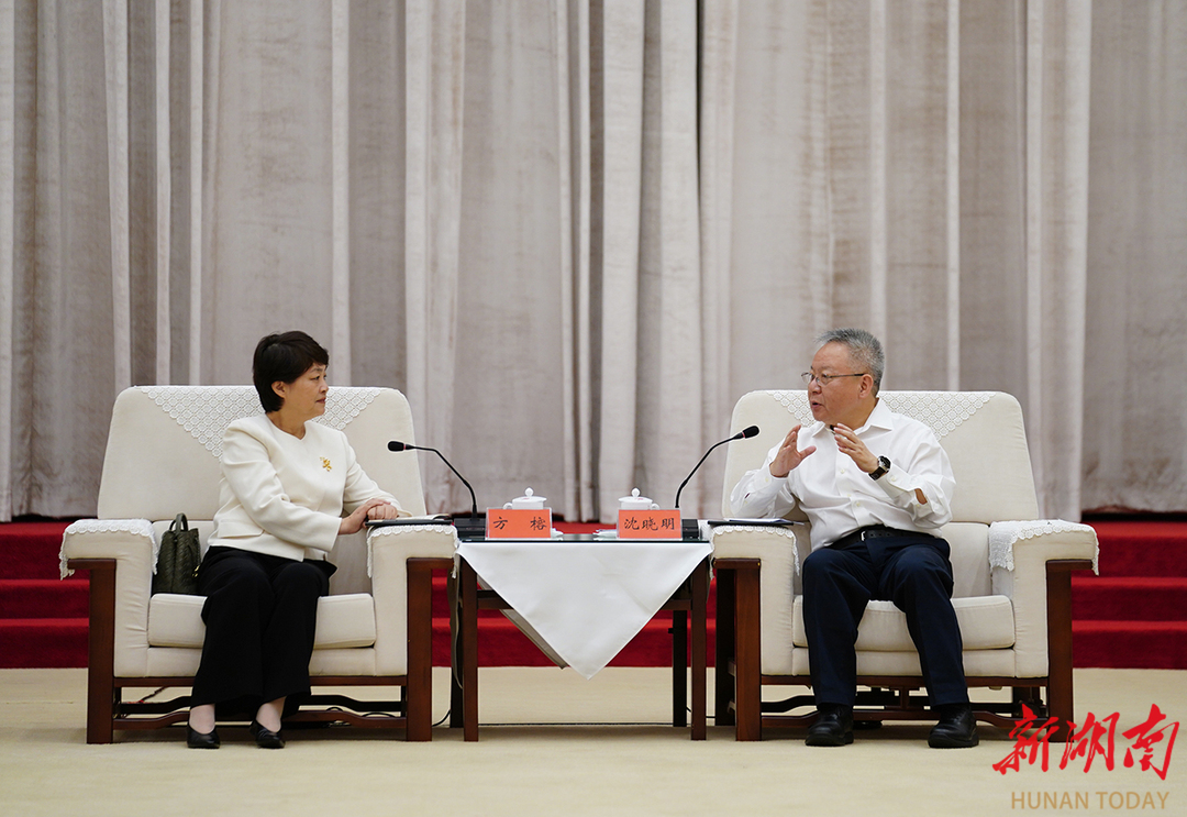 沈晓明与中兴通讯董事长方榕会谈