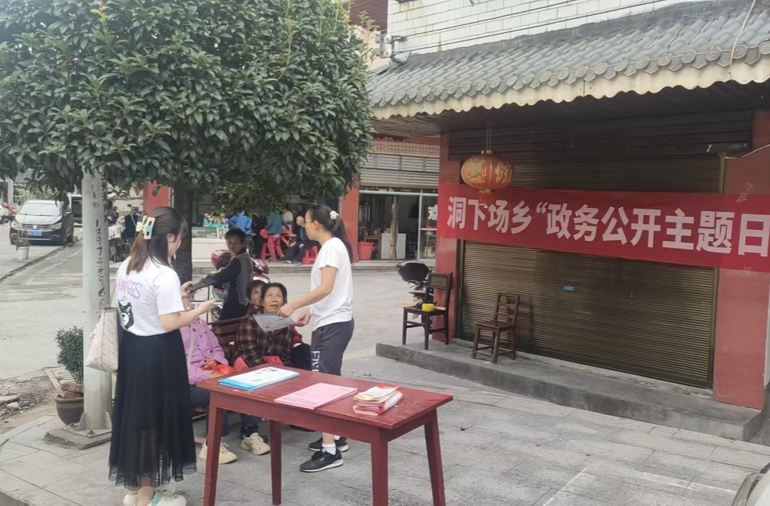 洞下场乡开展“政务+健康教育”服务活动
