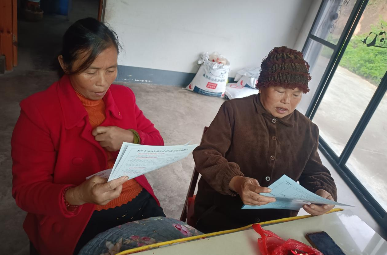 新店坪镇：入户宣传不停步 医保政策进万家