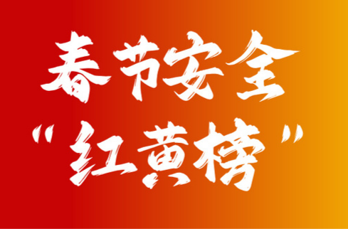 春节安全“红黄榜”：这些事千万别做！