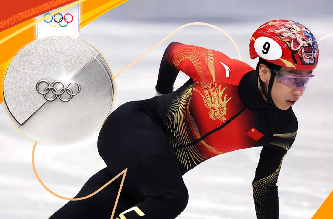 孙龙夺得米兰冬奥会短道速滑男子1000米决赛银牌