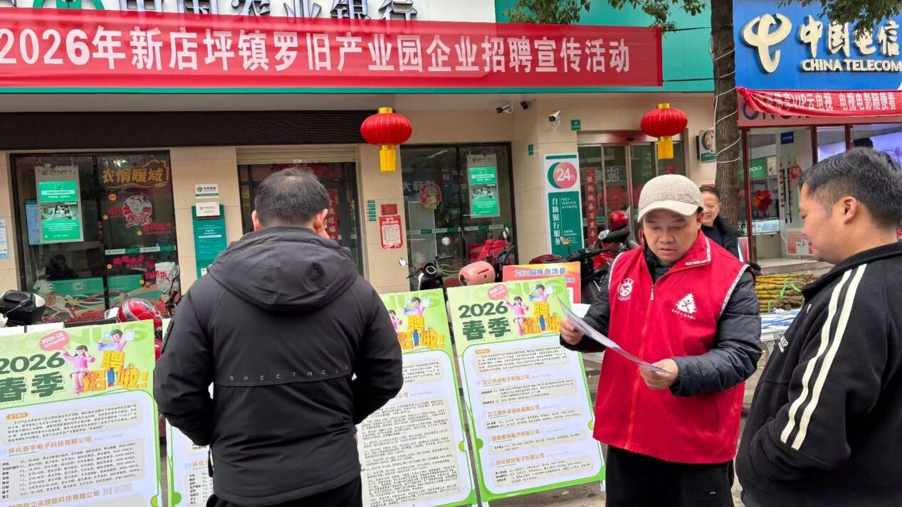 岗位送上门 就业在家乡——新店坪镇开展2026年春季招工援就业行动