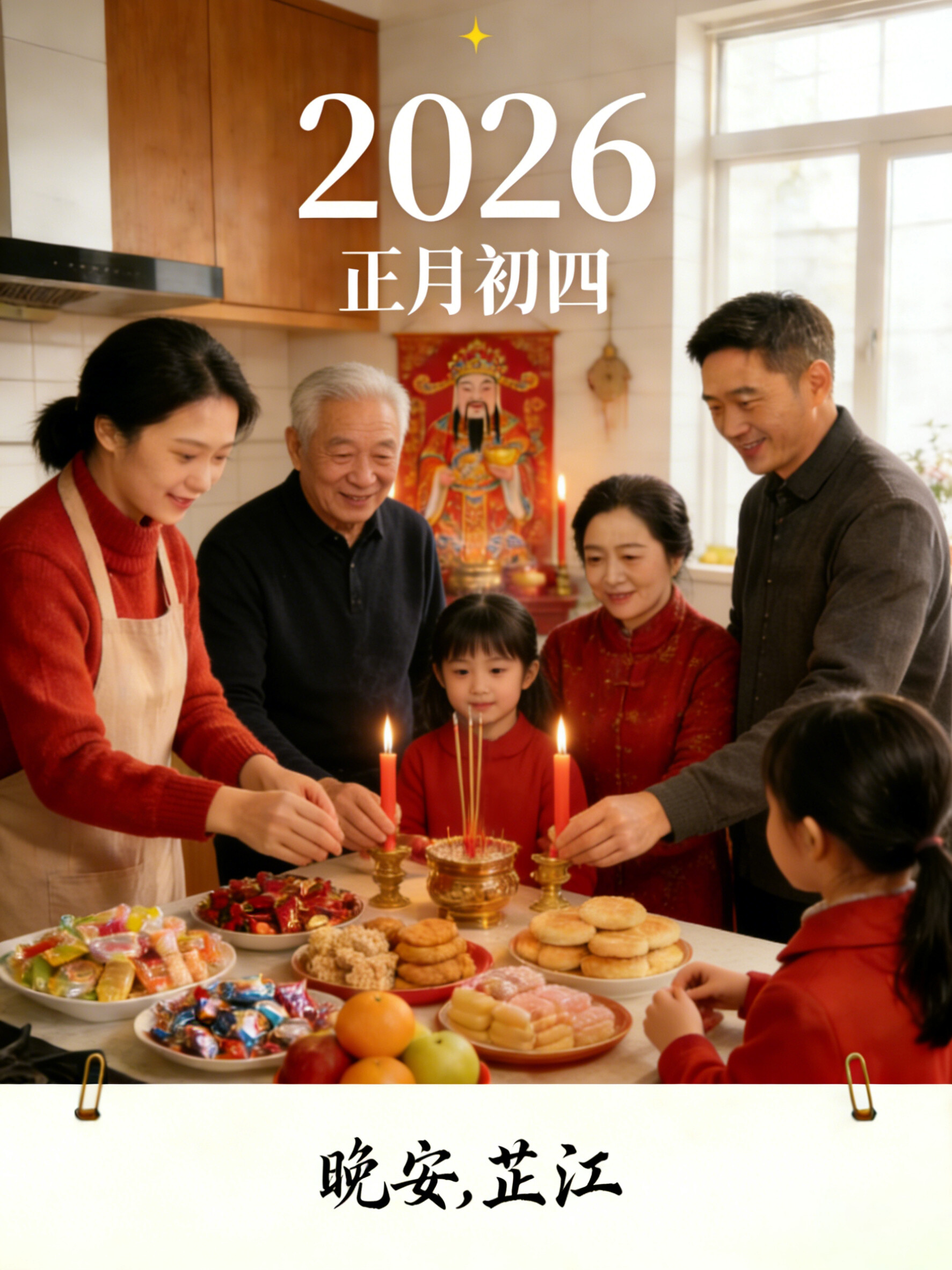 晚安，芷江｜大年初四：恭迎灶神回家