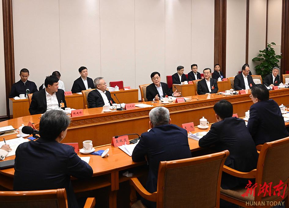 湖南代表团举行分组会议 审议全国人大常委会工作报告等