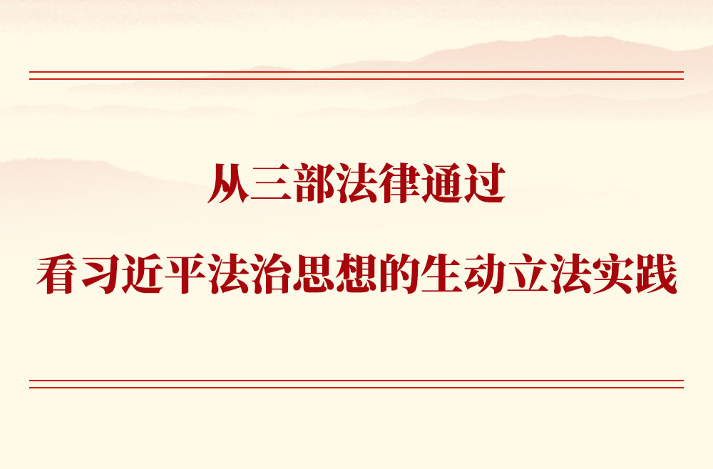 从三部法律通过看习近平法治思想的生动立法实践