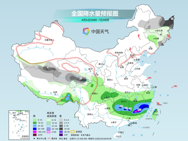 今天南方雨势仍强东北雨雪持续 未来一周中东部气温波动频繁