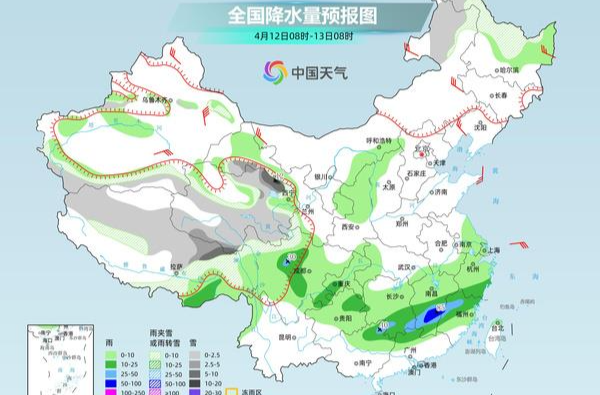 我国南方降雨范围仍然较大 中东部多地气温波动起伏