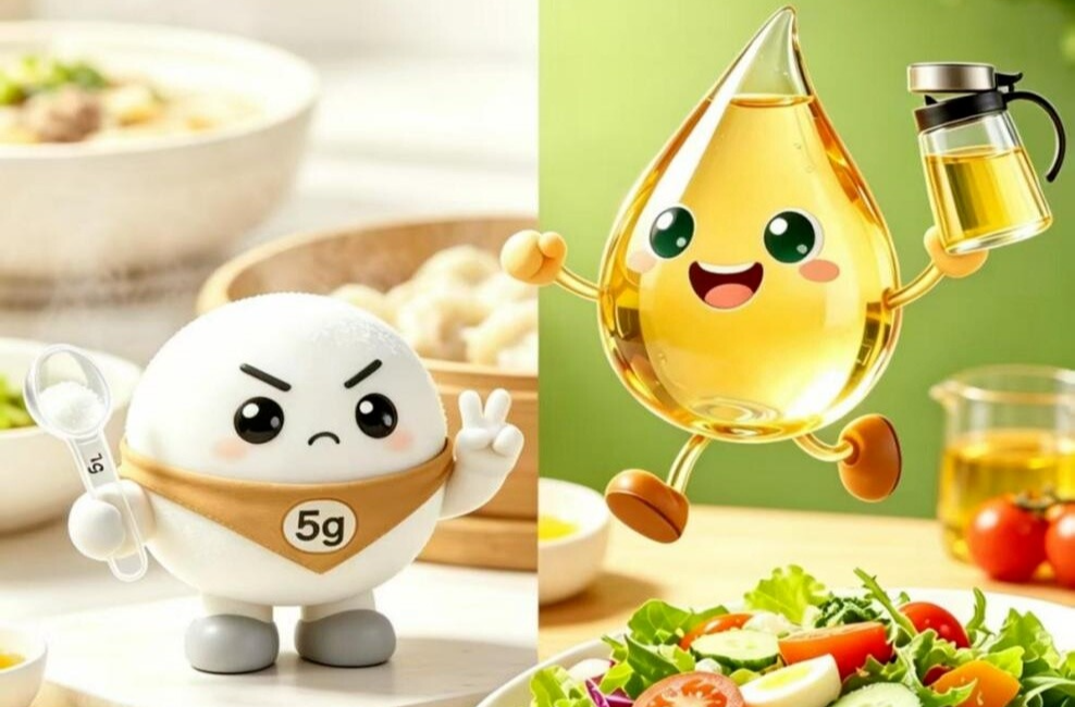 终于见面了！盐小点&油小滴——你的减盐减油健康好搭档，正式出道！