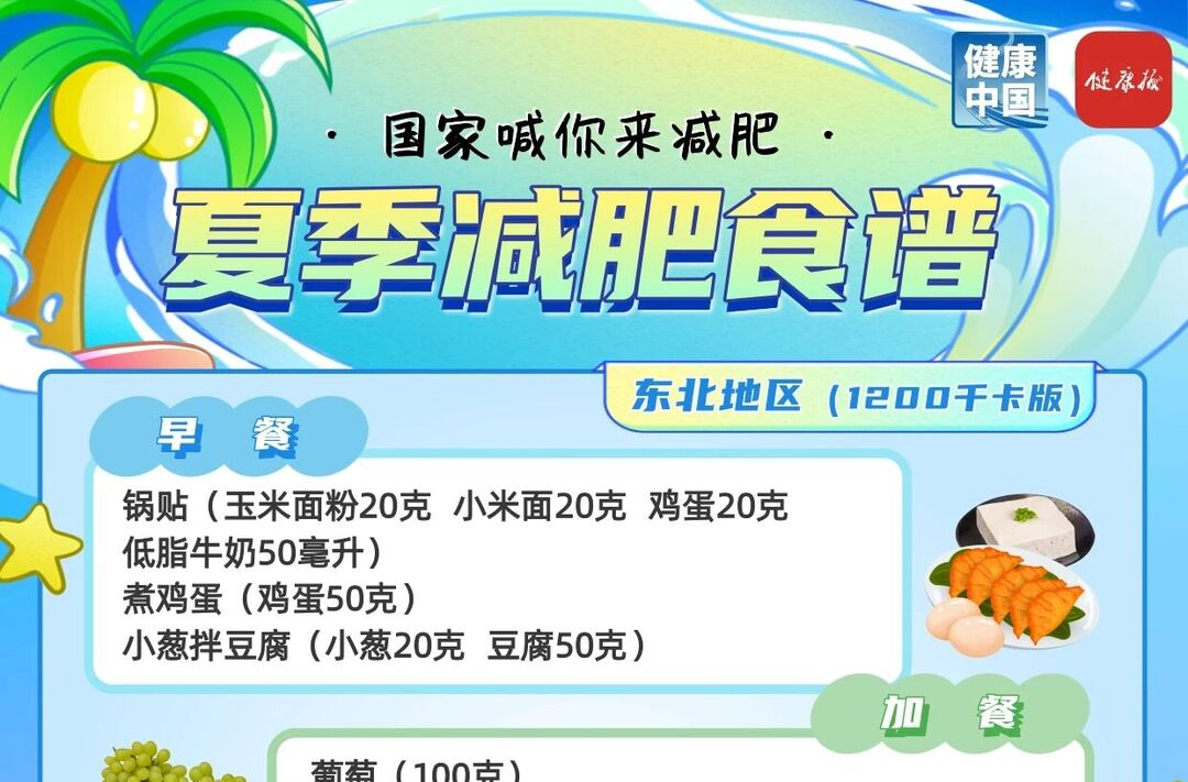 国家出手教减肥了，这份夏季食谱请收好①