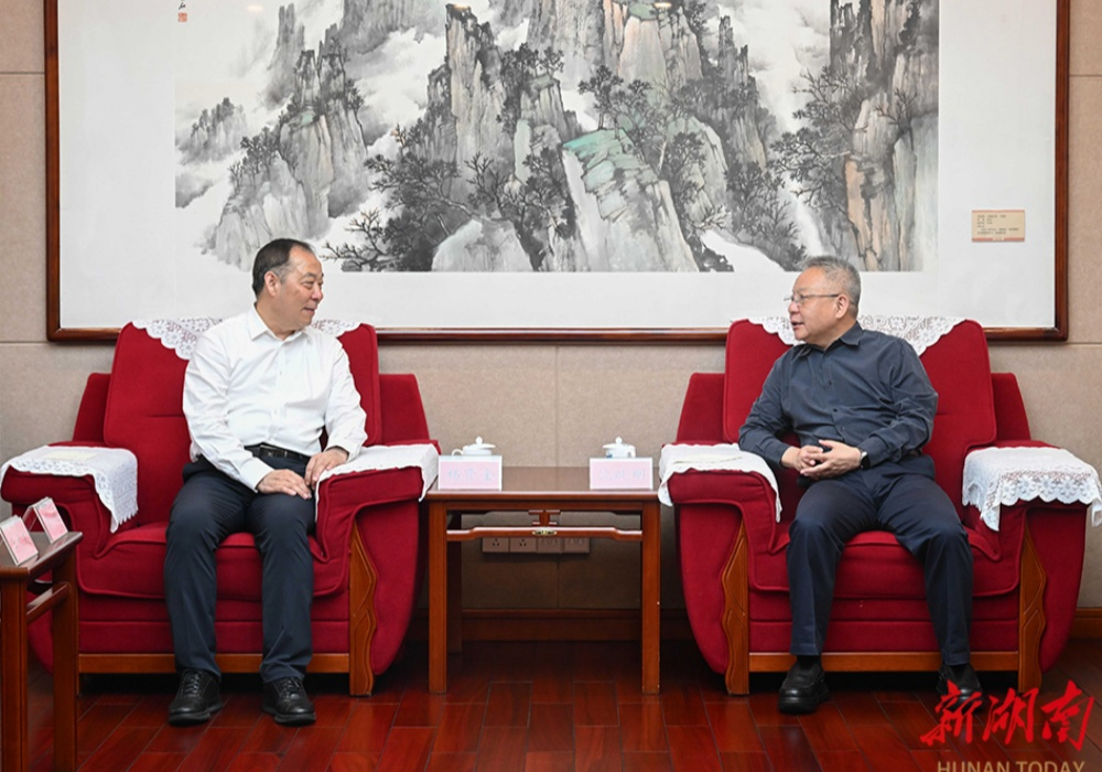 沈晓明与天津大学党委书记杨贤金一行会谈