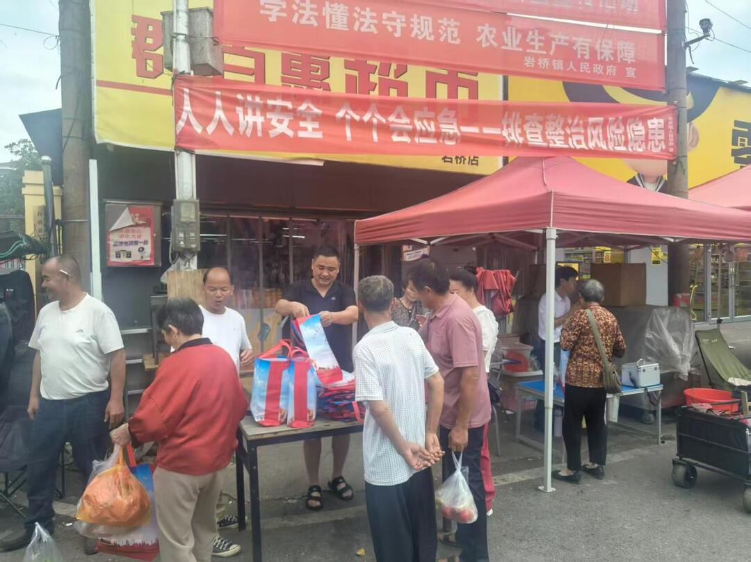 岩桥镇扎实开展安全生产月宣传整治活动