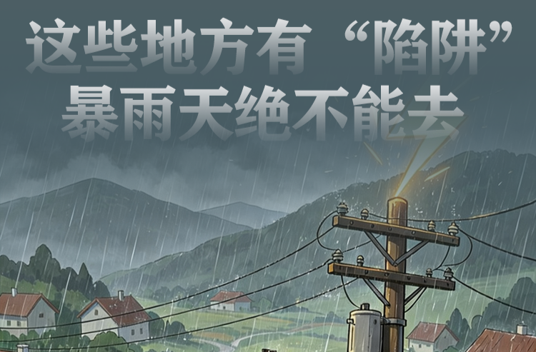 【AI海报】@所有乡亲，下大雨时防汛自救这么做！