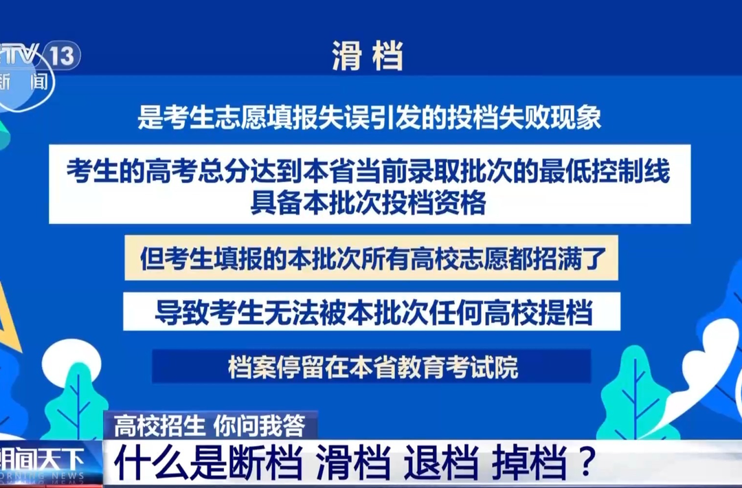 断档、滑档、退档、掉档，志愿填报这些概念别搞混