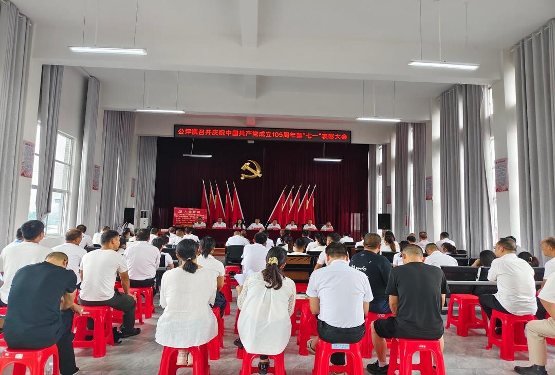 庆祝建党105周年丨公坪镇召开庆祝中国共产党成立105周年暨“七一”表彰大会