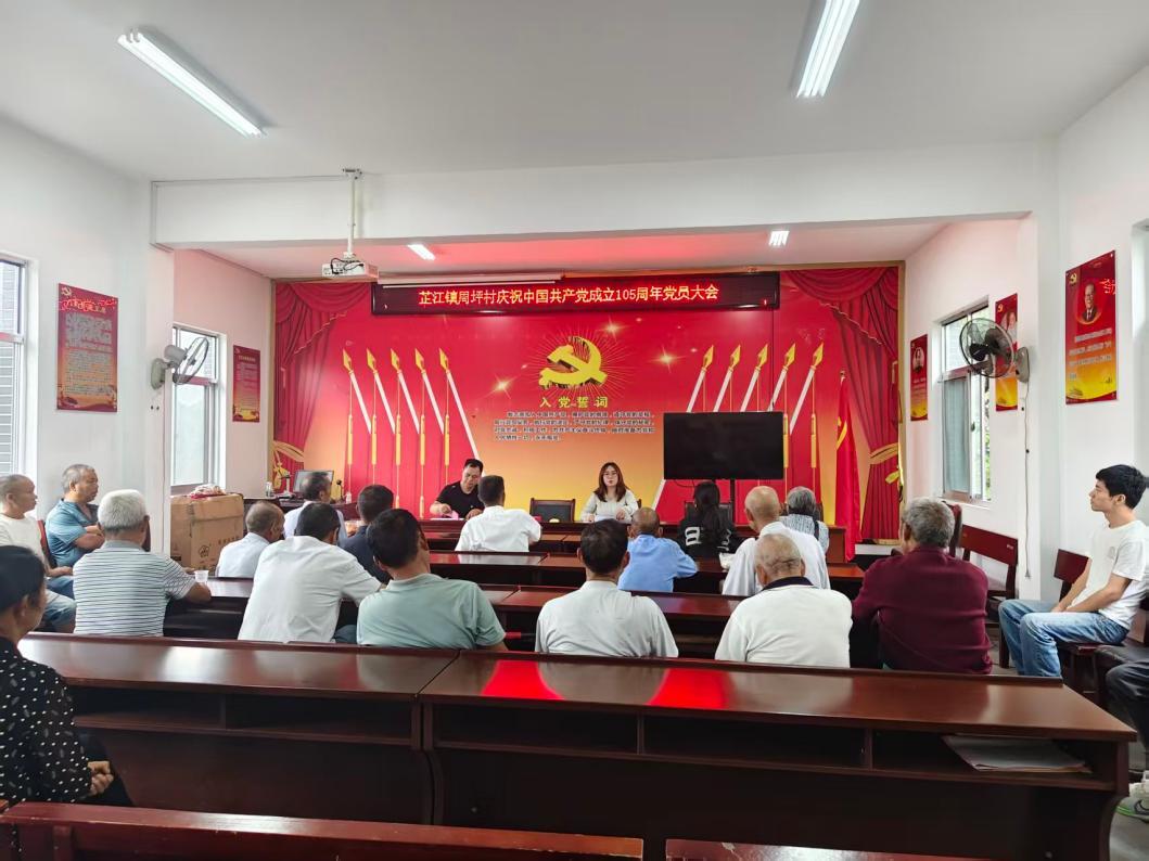 庆祝建党105周年丨周坪村召开“七一”党员大会暨人居环境整治志愿服务活动