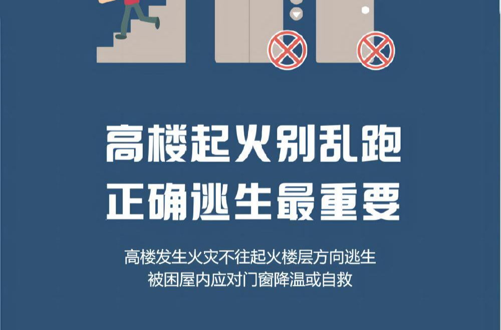 海报｜高楼起火别乱跑 正确逃生最重要